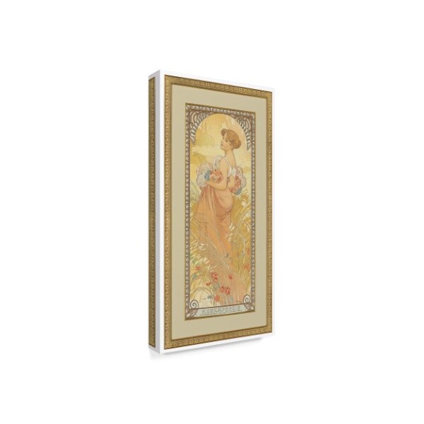 Alphonse Marie Mucha 'Four Seasons: Summer, 1900' Canvas Art,10x19